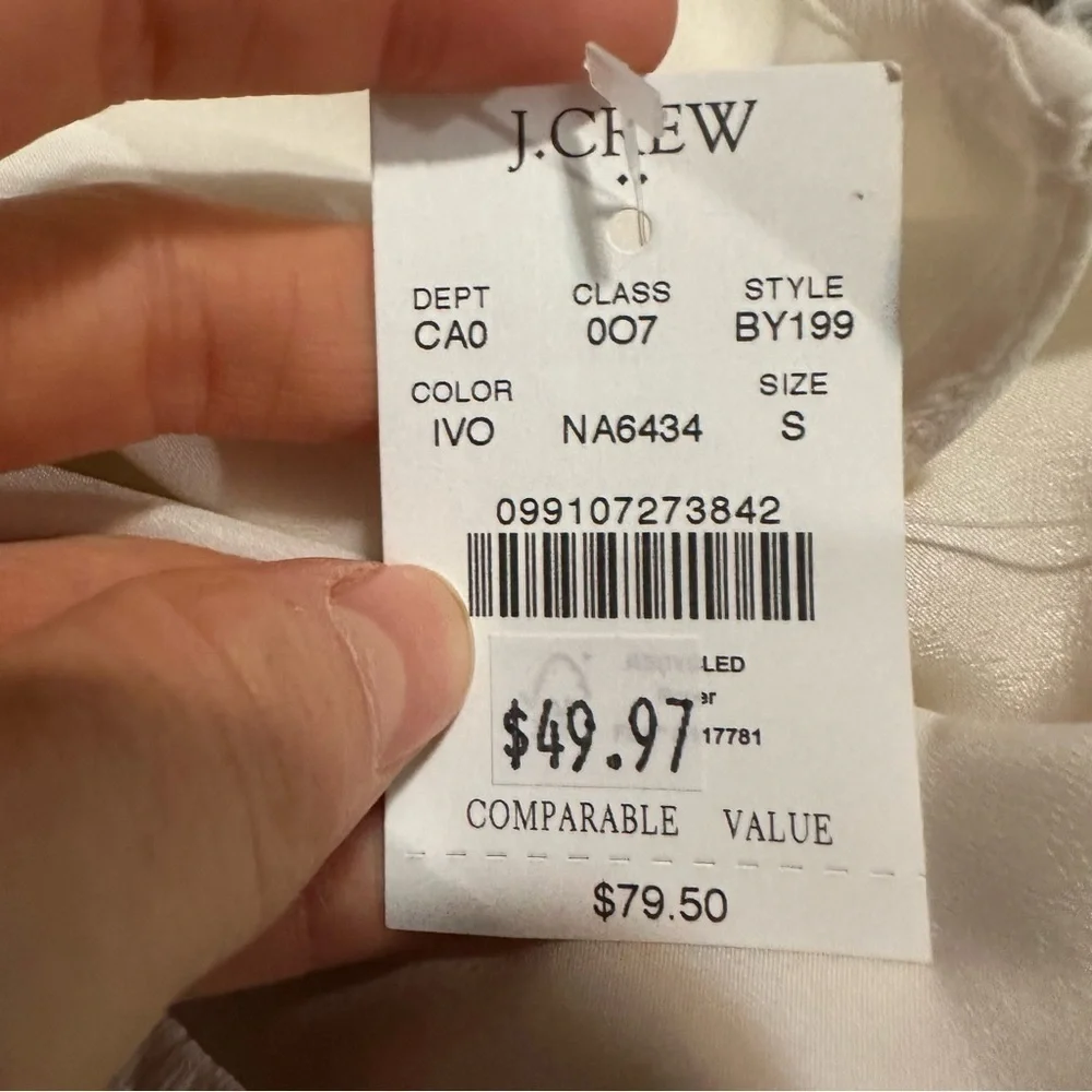 J crew Long-sleeve top with smocked cuffs